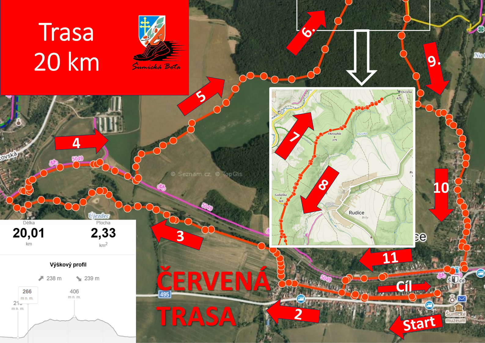 Přečtete si více ze článku Trasy Šumická bota 2025 – více než jen běh